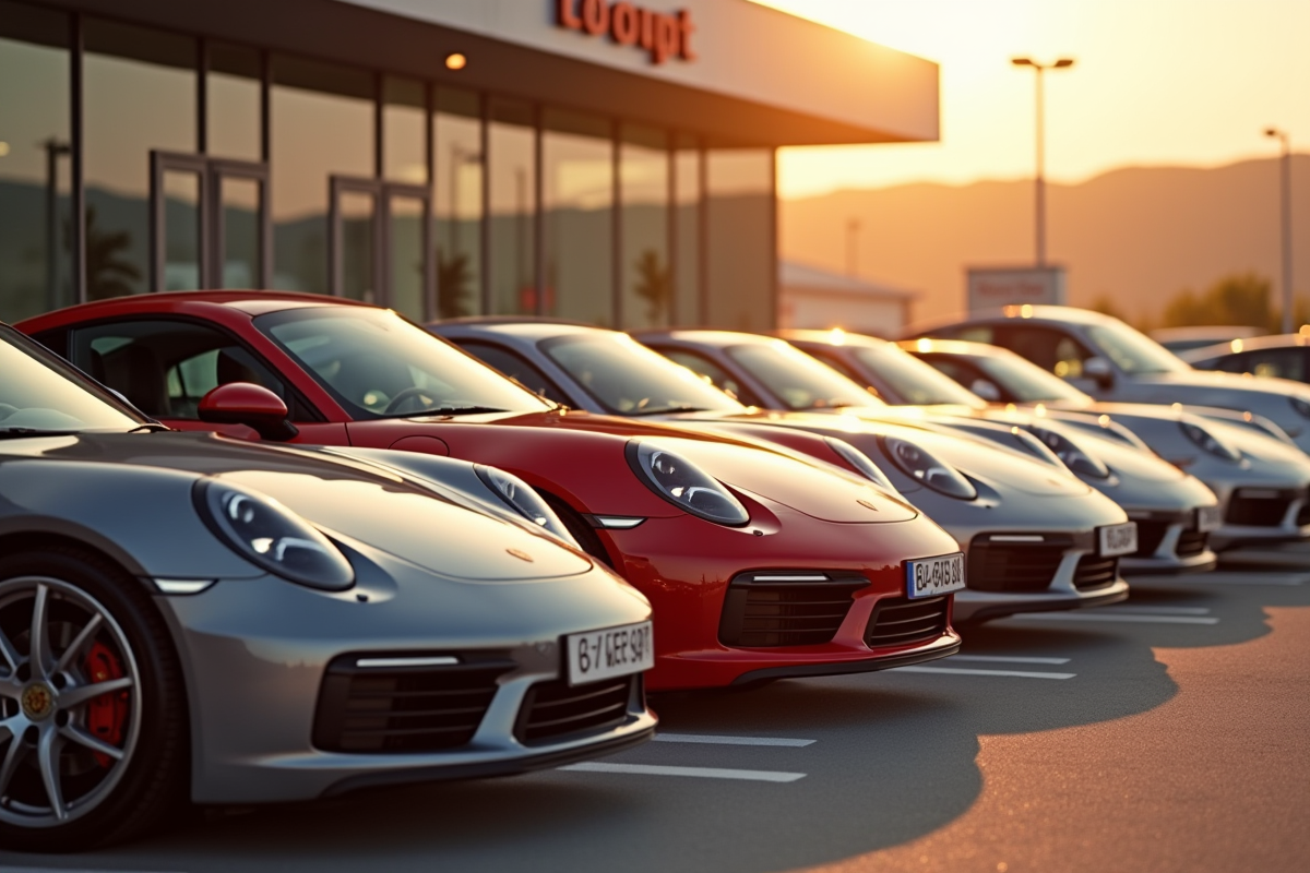 Plusieurs Porsche d